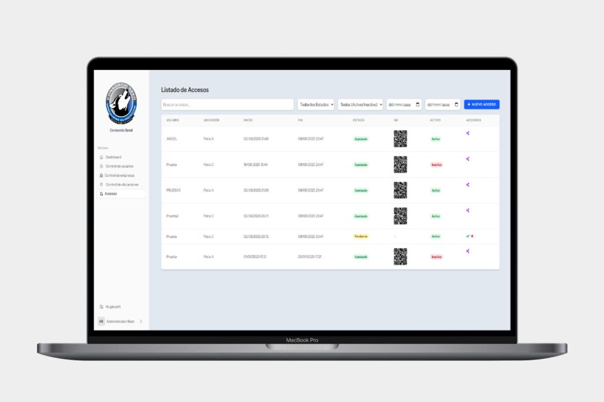 App de control de accesos